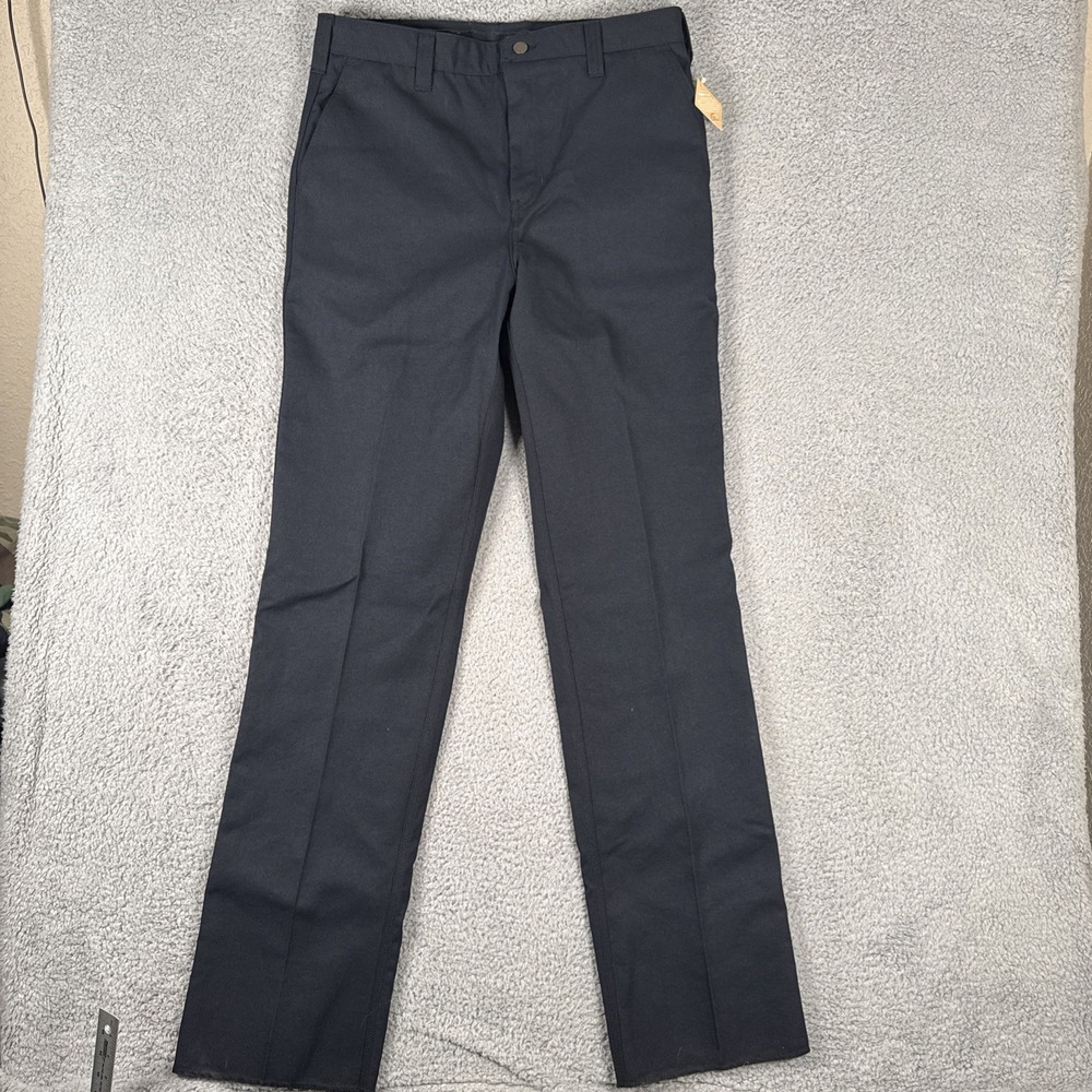 Flying Cross Station Pants Mens 34 Navy Blue Fire Resistant Nomex IIIA Unhemmed